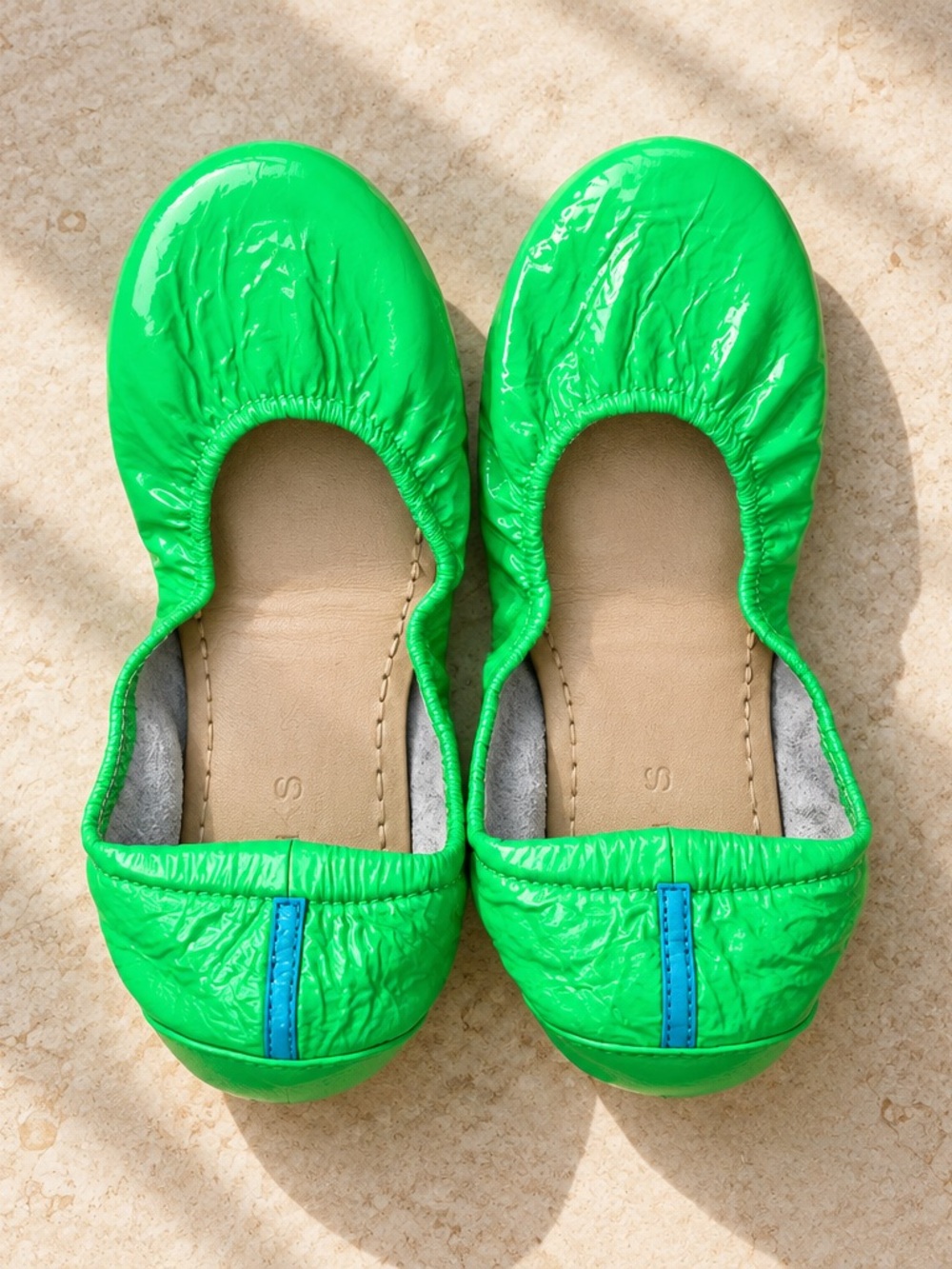 Tieks Bright Green Foldable Ballet Flats
